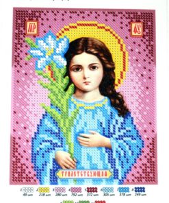 Broderie Maica Domnului Floare Vie– format A5, 2,958 mărgele.