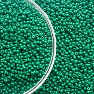 Mărgele Preciosa 10/0 cod 53240 verde lucios ambalaj angro, perlă, ideale pentru broderii mari și ateliere handmade.