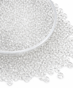 Mărgele Preciosa 10/0 cod 00050 alb transparent ambalaj angro, perlă, ideale pentru broderii mari și ateliere handmade.