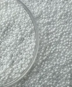 Mărgele Preciosa 10/0 cod 46102 alb lucios ambalaj angro, perlă, ideale pentru broderii mari și ateliere handmade.