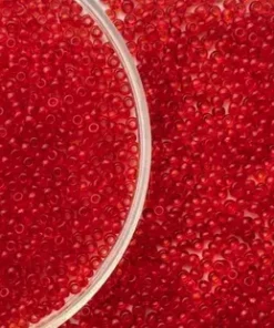 Mărgele Preciosa 10/0 cod 90050 rosu transparent ambalaj angro, perlă, ideale pentru broderii mari și ateliere handmade.