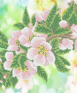 Broderie cu mărgele Flori mar A3 dimensiune 27x36 cm, 10 de culori, 10,780 mărgele.