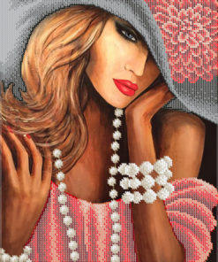 Broderie cu mărgele Glamour A3 dimensiune 27x36 cm, 13 de culori, 8,964 mărgele.