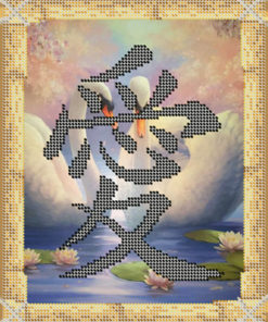 Broderie cu mărgele Dragoste A4 dimensiune 19x23 cm, 6 de culori, 3,886 mărgele.