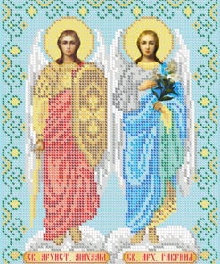 Broderie Arhanghel Mihail și Gavril – format A4, 8.272 mărgele.