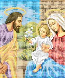 Broderie Sfânta Familie – format A4, 7.952 mărgele.