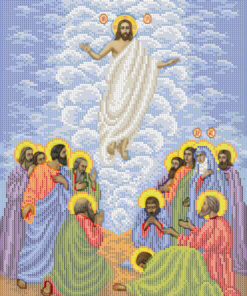 Broderie Isus Hristos Înălțarea– format A3, 18.431 mărgele.