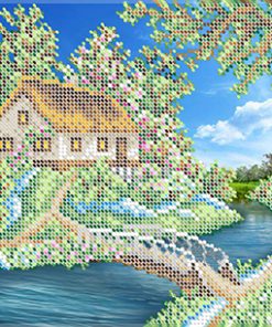 Broderie cu margele Primavara A4 dimenisune 19x23 cm, 23 de culori, 6.025 margele