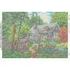 Broderie cu mărgele Casa in pădure A2 dimensiune 41,2×58,2 cm, 37 de culori, 47.134 mărgele.