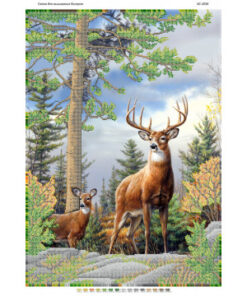 Broderie cu mărgele CERB A2 dimensiune 41,2×58,2 cm, 15 de culori, 18.290 mărgele.