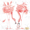 TA501 PERECHE FAMILIEI FLAMINGO 30X30