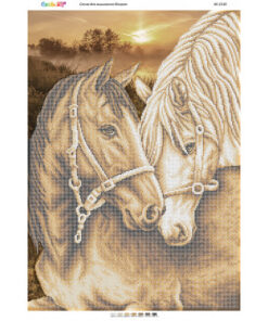 Broderie cu mărgele ZORI DE VARĂ A2 dimensiune 41,2×58,2 cm, 7 de culori, 39.099 mărgele.