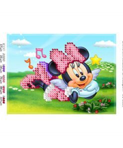Broderie cu margele Mini mouse A6 dimenisune 8,7x11,8 cm, 6 de culori, 318 margele