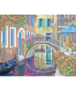 Broderie cu mărgele Venetia A4 dimensiune 19x23 cm, 22 de culori, 5,951 mărgele.