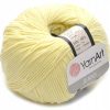 Fir YarnArt Jeans galben 067, fin și ușor, ideal pentru amigurumi, haine de vară și accesorii handmade.