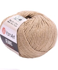 Fir YarnArt Jeans bej 048, fin și ușor, ideal pentru amigurumi, haine de vară și accesorii handmade.