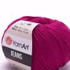 Fir YarnArt Jeans rosu 091, fin și ușor, ideal pentru amigurumi, haine de vară și accesorii handmade.