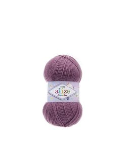 Fir Alize Şekerim Bebe violet 028, moale și colorat, ideal pentru haine și accesorii pentru copii.