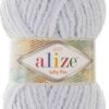 Fir Alize Softy Plus gri 500, gros și pufos, ideal pentru păturici, haine și jucării handmade.