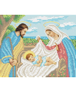 Broderie Iisus Hristos în Leagăn – format A4, 8.077 mărgele.