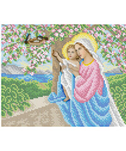 Broderie Maica Domnului și Iisus Hristos – format A4, 8,242 mărgele.