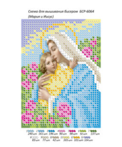 Broderie Maria și Iisus– format A6, 1,586 mărgele.