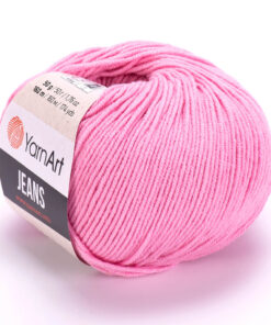 Fir YarnArt Jeans roz 036, fin și ușor, ideal pentru amigurumi, haine de vară și accesorii handmade.
