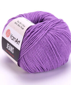 Fir YarnArt Jeans mov 072, fin și ușor, ideal pentru amigurumi, haine de vară și accesorii handmade.