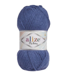 Fir Alize My Baby albastru 353, moale și fin, ideal pentru haine și accesorii de copii.