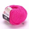 Fir YarnArt Jeans fuxia 042, fin și ușor, ideal pentru amigurumi, haine de vară și accesorii handmade.