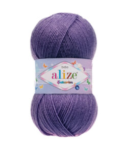 Fir Alize Şekerim Bebe violet 851, moale și colorat, ideal pentru haine și accesorii pentru copii.