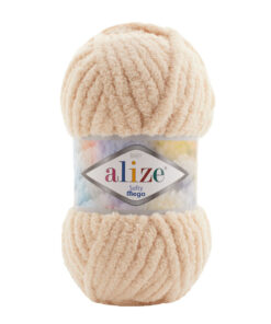 Fir Alize Softy Plus bej 310, gros și pufos, ideal pentru păturici, haine și jucării handmade.