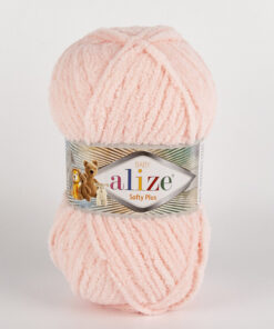 Fir Alize Softy Plus roz 340, gros și pufos, ideal pentru păturici, haine și jucării handmade.