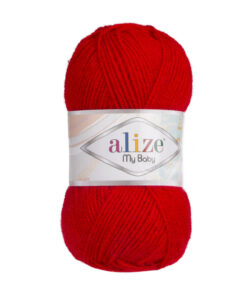 Fir Alize My Baby rosu 056, moale și fin, ideal pentru haine și accesorii de copii