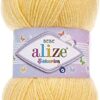 Fir Alize Şekerim Bebe galben 187, moale și colorat, ideal pentru haine și accesorii pentru copii.