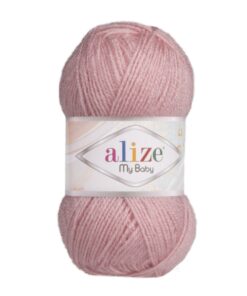 Fir Alize My Baby roz 315, moale și fin, ideal pentru haine și accesorii de copii.