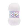 Fir Alize Şekerim Bebe alb 055, moale și colorat, ideal pentru haine și accesorii pentru copii.