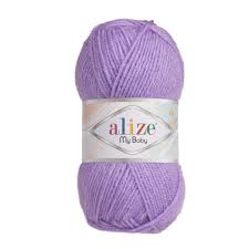 Fir Alize My Baby violet 247, moale și fin, ideal pentru haine și accesorii de copii.