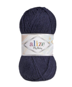 Fir Alize My Baby albastru inchis 058, moale și fin, ideal pentru haine și accesorii de copii.