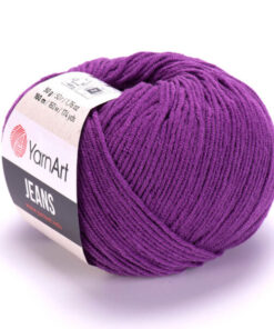 Fir YarnArt Jeans mov 050, fin și ușor, ideal pentru amigurumi, haine de vară și accesorii handmade.