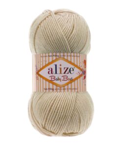 Fir Alize Baby Best cafeniu 599, moale și fin, hipoalergic ideal pentru haine tricotate, fulare și pălării handmade