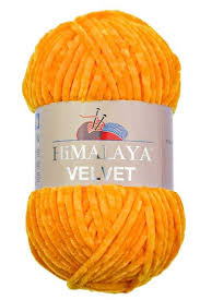 Fir Himalaya Velvet galben 90068, gros și catifelat, ideal pentru păturici, perne și jucării handmade