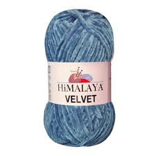 Fir Himalaya Velvet albastru 90041, gros și catifelat, ideal pentru păturici, perne și jucării handmade