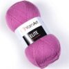Fir YarnArt Elite roz 0849, moale și uniform, ideal pentru haine tricotate, eșarfe și păturici handmade.