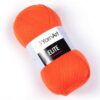 Fir YarnArt Elite orange 8279, moale și uniform, ideal pentru haine tricotate, eșarfe și păturici handmade.