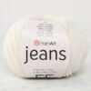 Fir YarnArt Jeans crem 003, fin și ușor, ideal pentru amigurumi, haine de vară și accesorii handmade.