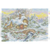 Broderie cu mărgele Peisaj iarna A2 dimensiune 41,2×58,2 cm, 23 de culori, 47.138 mărgele.