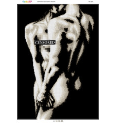 Broderie cu mărgele Siluete 6 A2 dimensiune 41,2×58,2 cm, 4 de culori, 18.859 mărgele.