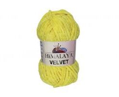Fir Himalaya Velvet galben 90013, gros și catifelat, ideal pentru păturici, perne și jucării handmade