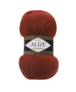 Fir Alize Lana Gold orange 036, moale și călduros, ideal pentru haine tricotate, fulare și pălării handmade